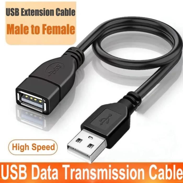 Câble d'extension USB 2.0 A mâle vers A femelle pour ordinateur