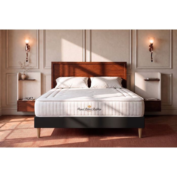 Ensemble sommier et matelas - ROYAL PALACE BEDDING - LANCASTER 160x200 - Ressorts ensachés - Mémoire de forme - Confort ferme Ensemble sommier et matelas - ROYAL PALACE BEDDING - LANCASTER 160x200 - Ressorts ensachés - Mémoire de forme - Confort ferme