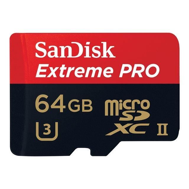 SanDisk Extrême PRO Carte mémoire Micro SD SDXC + Lecteur USB 3.0 jusqu'à 275 Mo/ UHS II Classe 10 U3 - vue 2