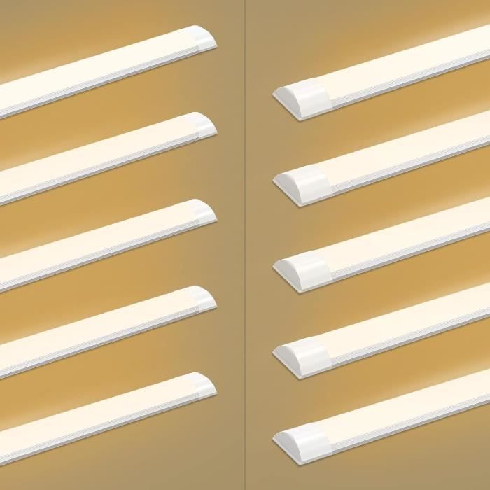 Tube LED Neon 120cm Avec Détecteur De Mouvement - 40W 4800LM 4500K - Plafonnier Pour Garage, Atelier, Entrepôt - IP65