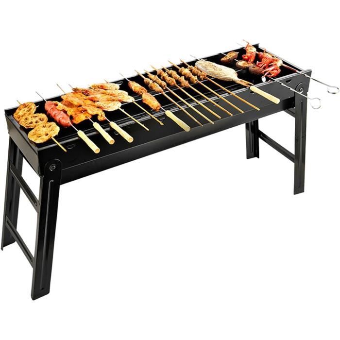 Royal Gourmet Barbecue Charbon Portable - Grill 44x31,8 Cm, Aération Réglable, Idéal Camping Et Extérieur - Noir