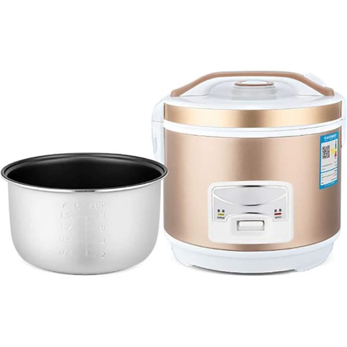 Cuiseur à Riz 1,2L Avec Cuiseur Vapeur - Cuisson Antiadhésive Une Touche, Parfait Pour 1-2 Personnes (Marron Classique)
