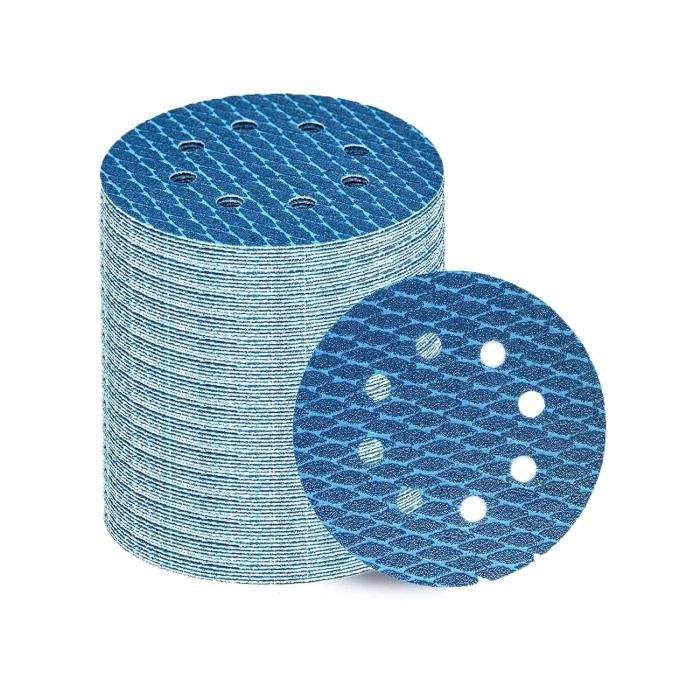 Set De 6 Disques Abrasifs 180 Mm - Grains 80/100/120/150/180/240 - Pour Ponceuses Orbitales Far Tools