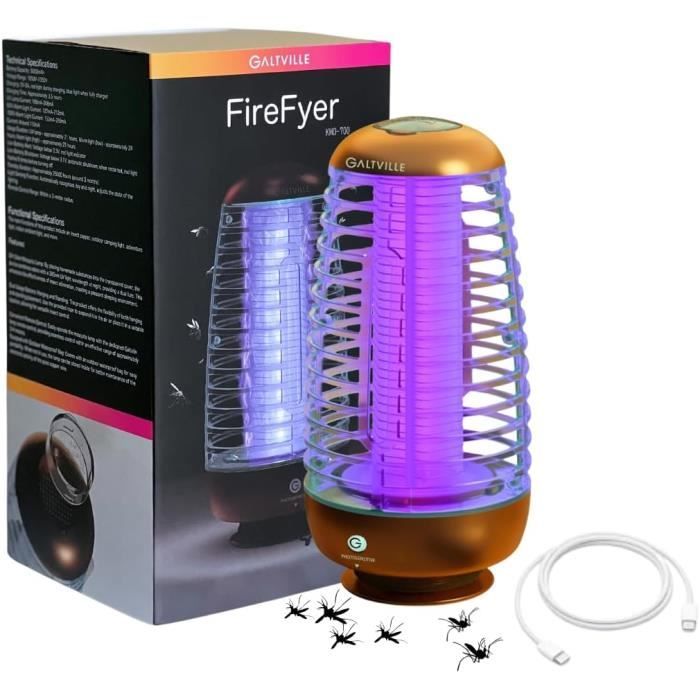 Lampe Anti-moustiques 4W - Pack De 4 - UV + Grille électrique - Prise électrique, Sans Produits Chimiques - Pour Chambre, Salon, Bureau (20-30 M² Par Lampe) - 11