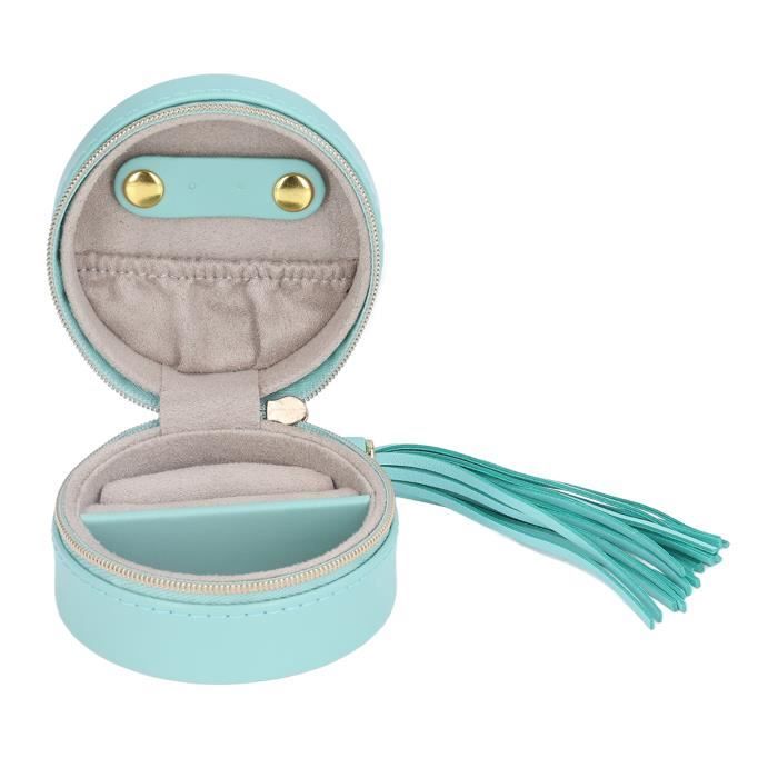 3 Mini Trousse à Bijoux De Voyage Roulantes - Boîte à Bijoux Pliable Avec Velours - Boucle Facile - Blanc, Rose, Gris
