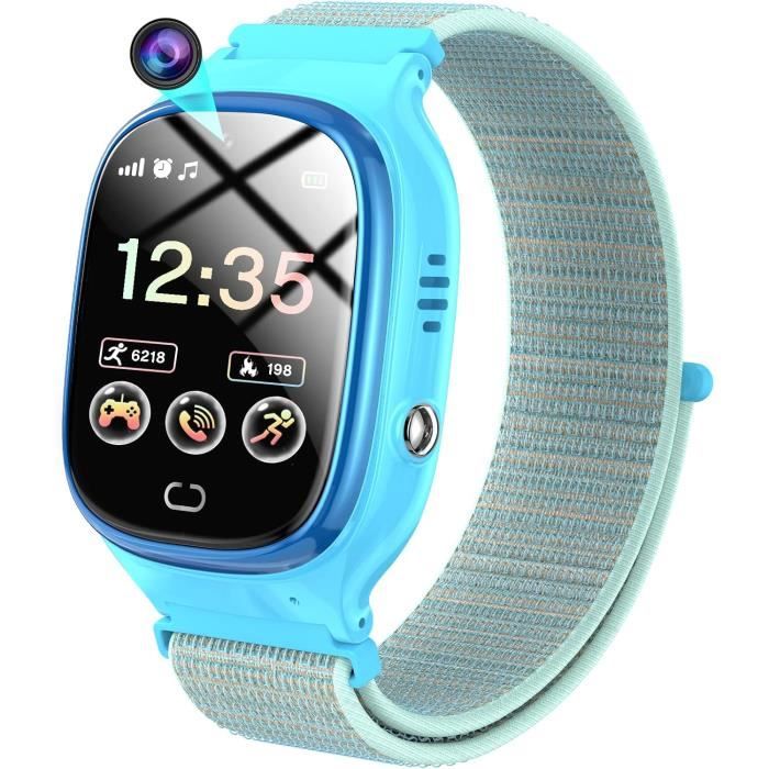 Montre Intelligente Enfants PTHTECHUS - Appels, SOS, 14 Jeux, Podomètre, Caméra - Écran 1,44" - Cadeau Garçon Fille - Rose - 8