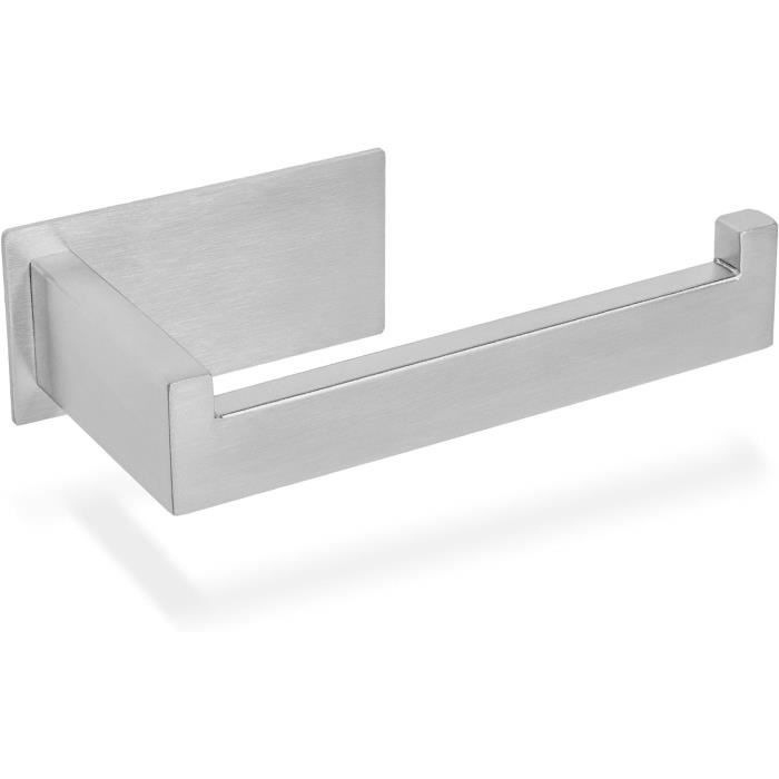 Porte Papier Toilette Adhésif ECENCE - Acier Inoxydable 304 Brossé, Installation Sans Perçage