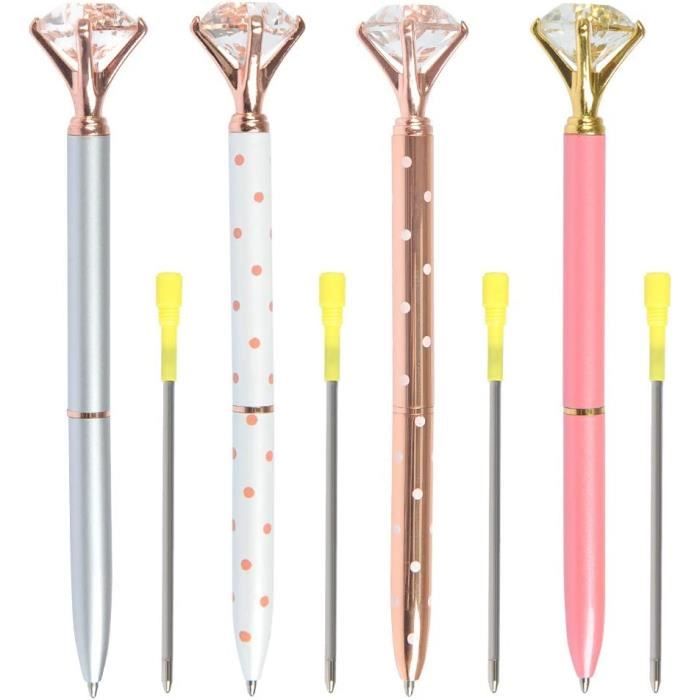 4 Couleurs Original Stylos-Bille Rétractables Pointe Moyenne (1,0 mm