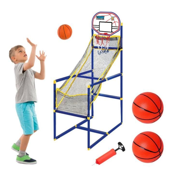 Panier de Basket-Ball Portable Amovible Pour Enfants Jouets interactifs  sportifs Avec 2 basket-ball, Pompe à air 149x88x45cm - Cdiscount Sport