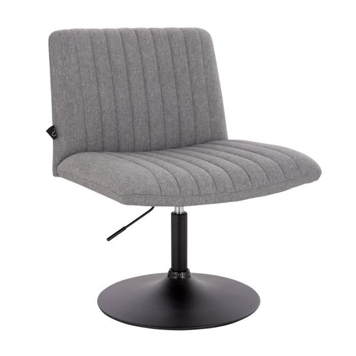 svita emily fauteuil de salon fauteuil relax réglable en hauteur avec dossier aspect lin gris