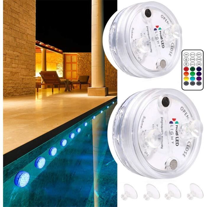 MIAOKE Lot de 6 jouets de piscine – 40,6 cm – 16 lumières et 4 modes – Ballon de plage LED avec télécommande pour jeux de piscine, fête nocturne, Noël, fête d'anniversaire