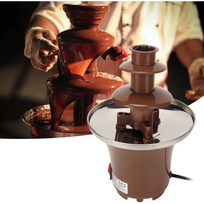 Fontaine à fondue, fontaine à chocolat pour les fêtes, Fontaine à fromage à 3 niveaux, Fontaine à caramel en acier inoxydable, fontaine à fondue au chocolat pour anniversaire, remise de diplôme, maria