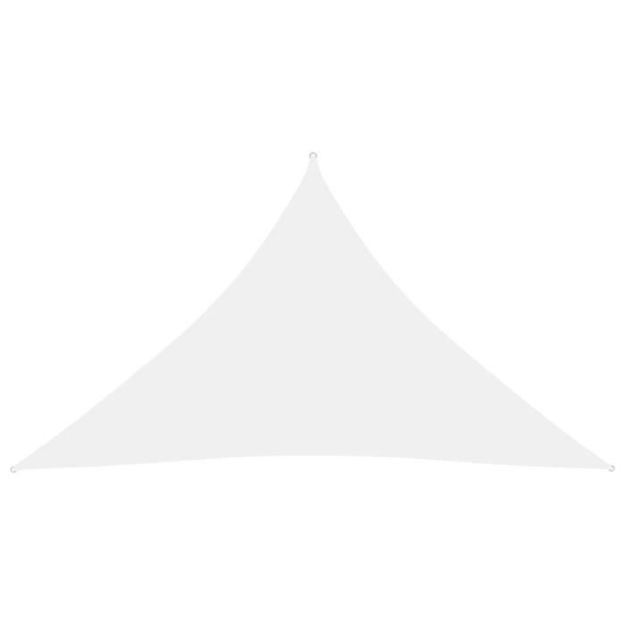 PAL Voile de parasol Tissu Oxford triangulaire 3,5x3,5x4,9 m Blanc Haute qualite Cdiscount