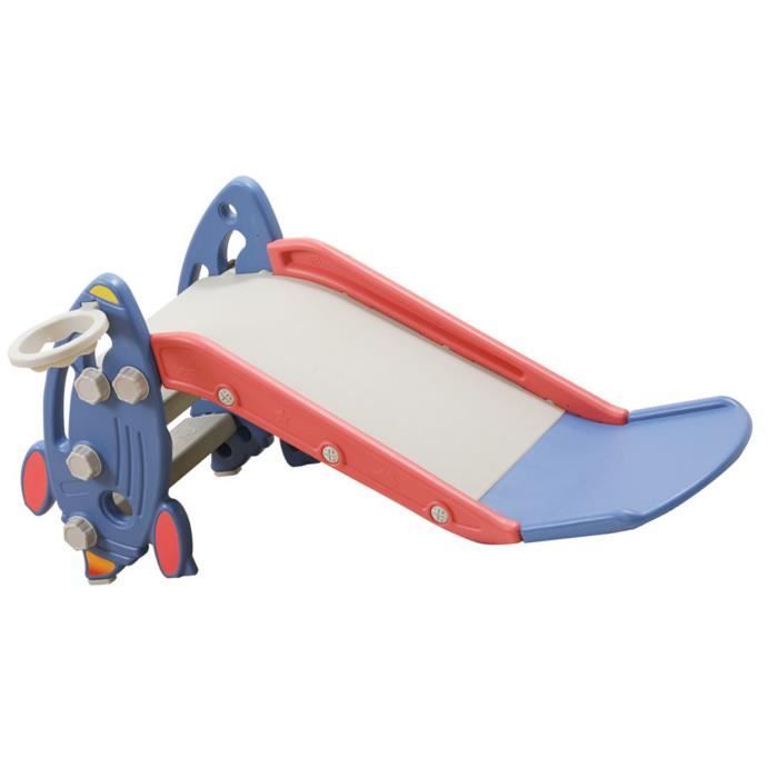 Toboggan pour Enfants Toboggan Autoportant Pliable 3 en 1 Panier De