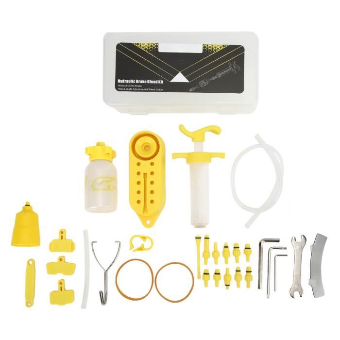 Outil de Purge Huile de Frein Vélo - VGEBY - Accessoire de Vélo Jaune