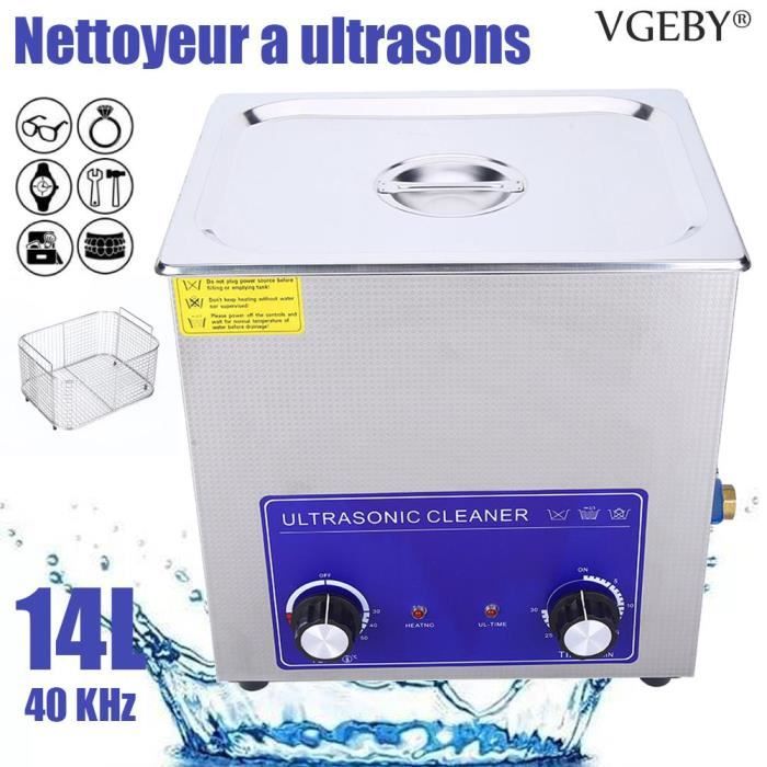 Nettoyeur Ultrasons 400ml 48 KHz - 3 Modes Pour Lunettes, Bijoux, Dentiers - Portable, Cuve Inox, Rechargeable