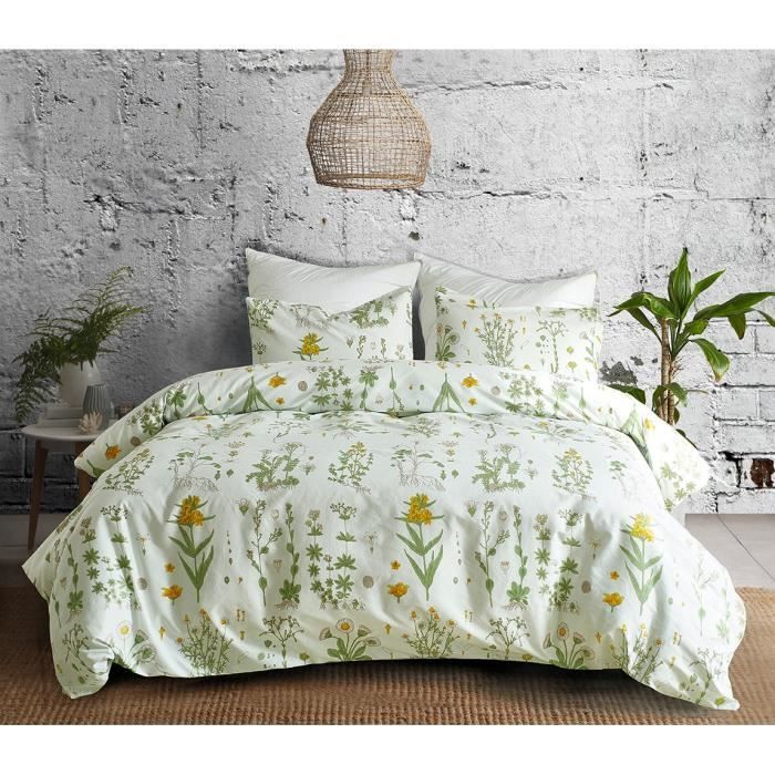 Grace Feuilles Housse de Couette Taie d/'oreiller Moderne Literie Simple Double Super King