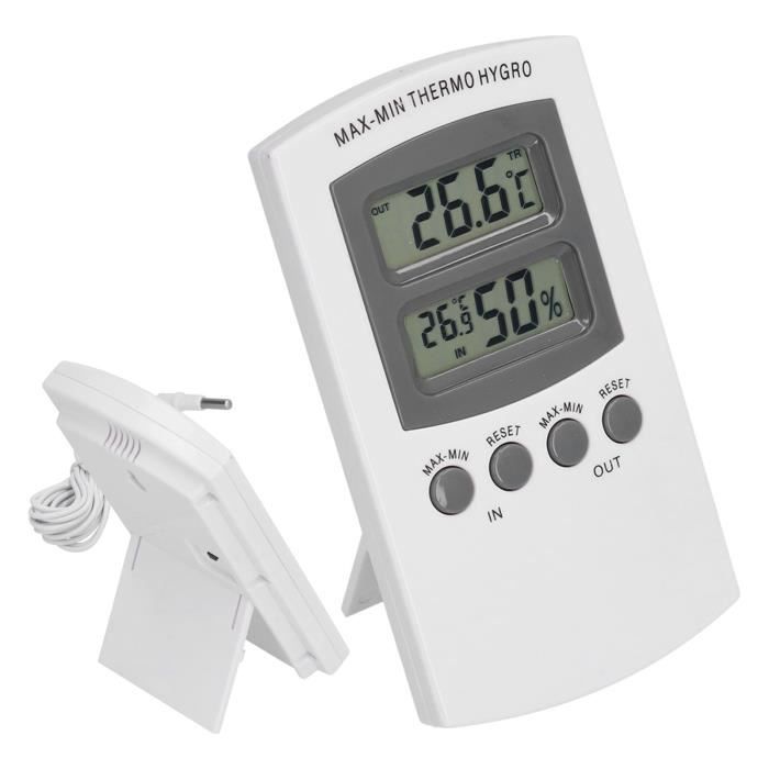 Thermomètre-Hygromètre Digital Mini - Pour Chambre, Salle De Bain, Serre - Affichage Température & Humidité