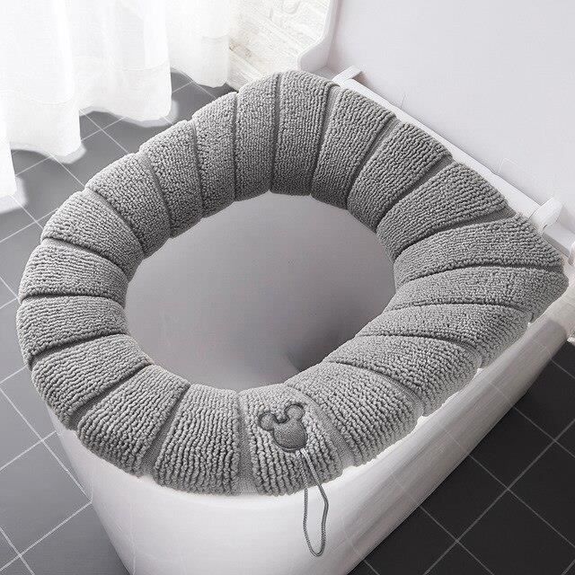 Lot 4 Coussinets Siège Toilette Avec Poignée - Housse Extensible Lavable Confortable