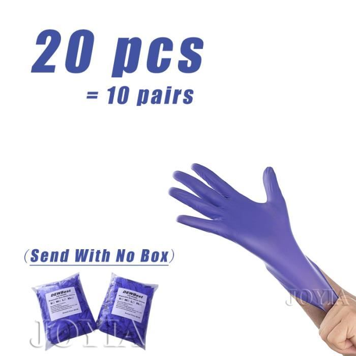 Lot De 500 Gants Nitrile Jetables HANSKA – Violet, Sans Poudre, Taille L, Ambidextres