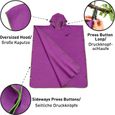 Fit-flip Poncho Piscine Microfibre – Serviette Adulte Compacte Légère Bain Femme Homme Taill-1