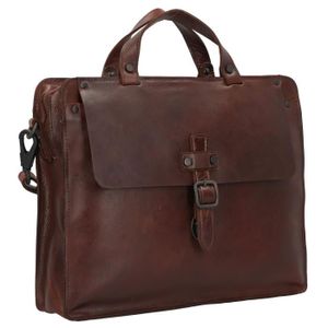 Cartable Portefeuille En Cuir Et Peau - Taille Moyenne, Fabrication Française - Occasion Très Bon état