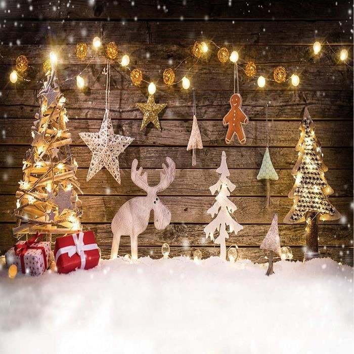 MEHOFOND Toile De Fond De Noël De 3 X 2,1 M – Flash Doré