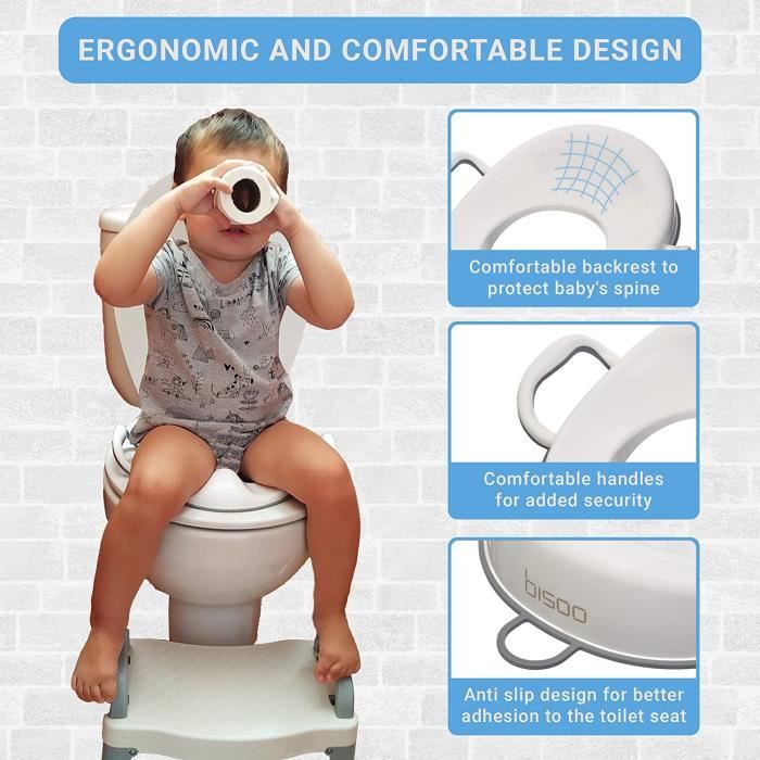 Siège de toilette pour enfants, adaptateur de siège de toilette avec  poignées, Commode pour enfants, adaptateur