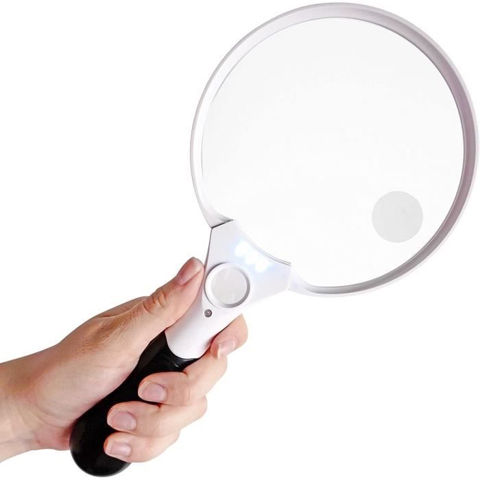 Loupe De Lecture Mains Libres Avec Lampe LED X6 - Grossissement Puissant, Neuve