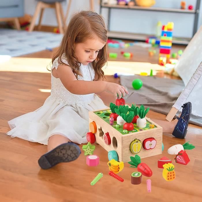 Jouets Montessori Pour Bébés Garçons Filles 1 2 3 4 Ans, Puzzle En Bois,  Jeu De Récolte De Carottes, Tri De Formes, Jouets Éducatifs Pour Enfants -  Montessori - AliExpress