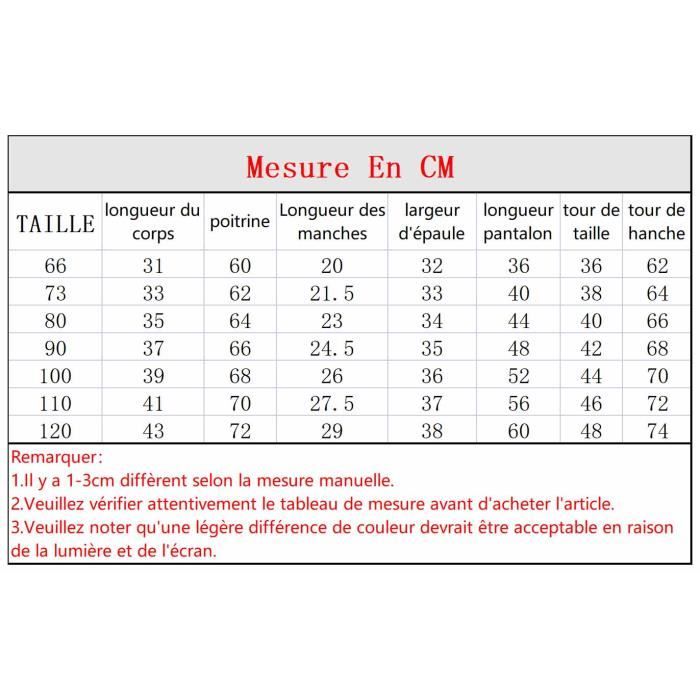 Correspondance Taille Ans Vetement Ensemble De Vetement Pièces