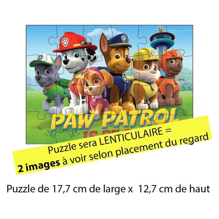 Puzzle Lenticulaire PAW PATROL - Valisette Métal 2x24 pièces - Pour Enfant  de 3 ans et plus - Cdiscount Jeux - Jouets