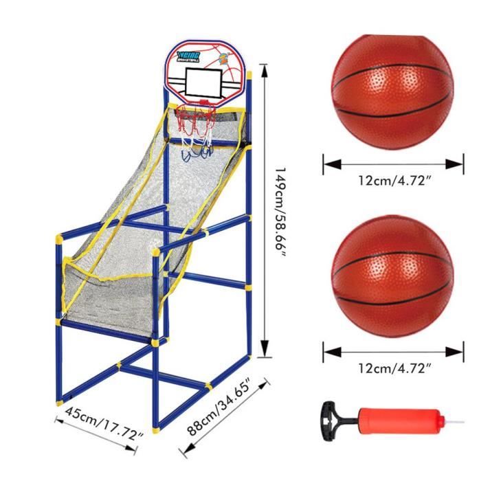 Panier De Basket Pour Enfants Réglable - 4 Balles Incluses - Idéal Extérieur De 3 à 8 Ans - Cadeau Sportif Garçon