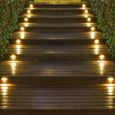 Lot de 16 lampes solaires d'extérieur pour escalier - Étanche - Éclairage LED pour escalier extérieur, marches, clôture, cour,[837]-2