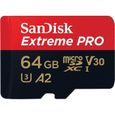 Carte mémoire flash microSDXC UHS-I SanDisk Extreme Pro 64Go - Classe 10 U3 V30 170Mo/s A2-2