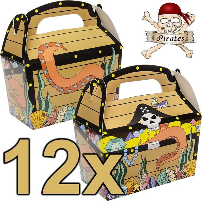 Lot De 12 Mini Coffres Au Trésor En Bois - Idéal Pour Anniversaire Enfant, Peinture Et Bricolage