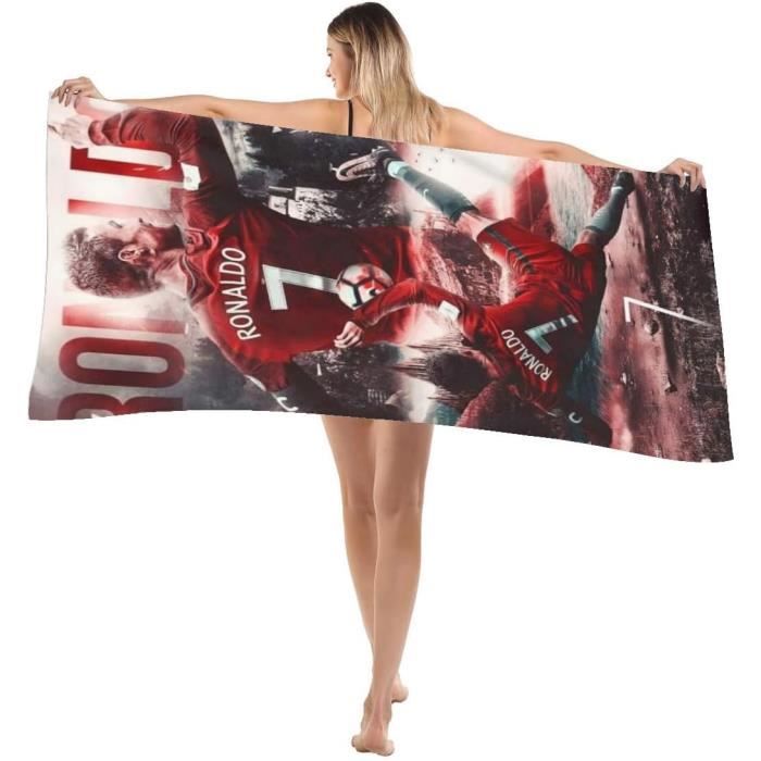 Serviette De Bain Foot Serviette De Plage Microfibre Football - 160x80cm, Léger, Séchage Rapide Serviette Voyage