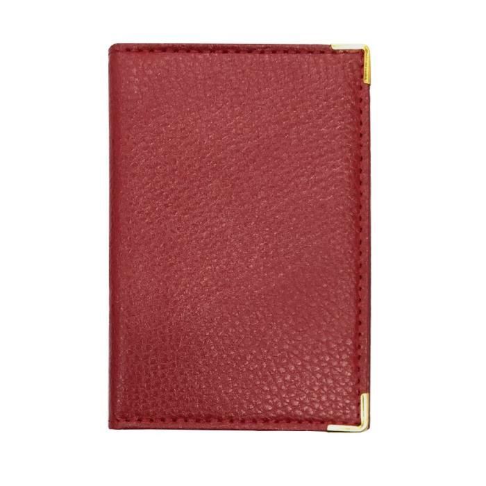 Porte-passeport De Voyage Fin – Simili Cuir Bleu Marine – Organiseur De Documents