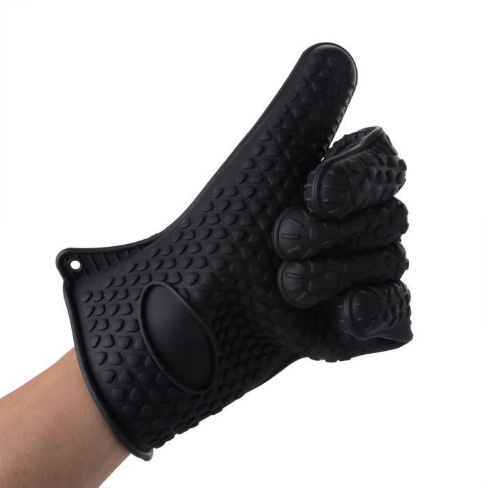 Gants De Cuisine En Silicone Résistants à 260°C - Motif Forêt Tropicale Vert, Antidérapants, Lavables En Machine