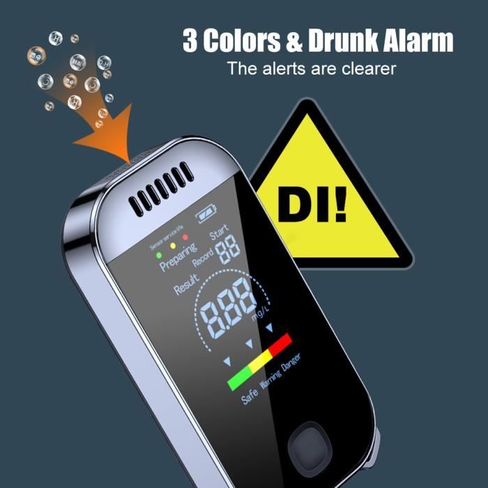 Ethylotest electronique-Haute Sensibilite, Professionnel Testeur d'alcool  avec Affichage LCD Numrique - Cdiscount Auto