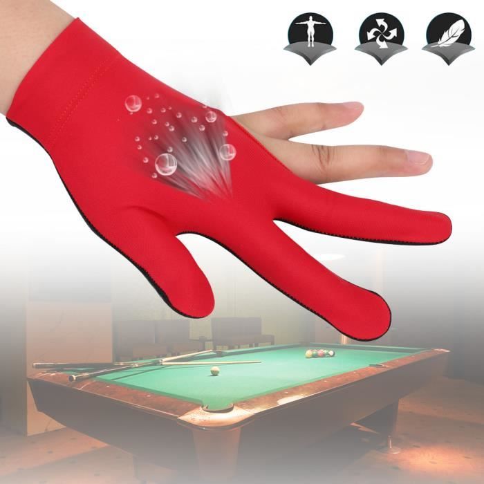 Gants De Billard à 3 Doigts - Tissu Respirant, Silicone Antidérapant - Pour Main Gauche Ou Droite