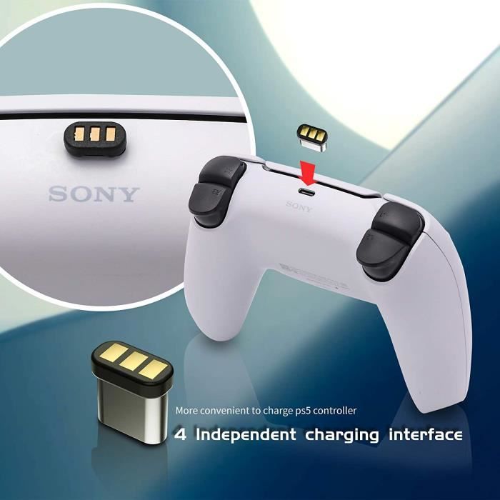 Jeux vidéo,Support de charge Vertical PS5 2 Station de chargeur de  contrôleur 2 support de casque 12 fentes de jeu - Type Black - Cdiscount