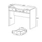 Furniture 247 Station de travail//bureau informatique moderne avec 2 tiroirs invisibles Blanc