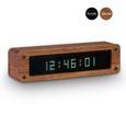 Horloge,Mini Vintage VFD horloge vide Fluorescent affichage Tube bureau manteau étagère horloges bureau électronique - Type wood-3