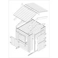 Maison en bois pour enfants - TIMBELA M516 - Sans plancher - 112x146xH145cm - 1,1m2-3