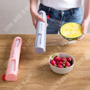 Porte-film Alimentaire Avec Coupeur Intégré - Distributeur Mural à Ventouses - Pour Film Plastique, Papier Sulfurisé, Aluminium - Gain De Place Cuisine