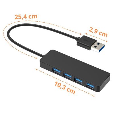 Lot De 4 Adaptateurs USB Noir – Ouverts Mais Jamais Utilisés