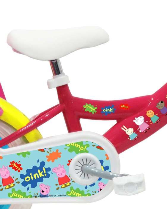 Vélo 12 Peppa Pig Pour Fille Avec Roues Et Panier Pour Poupée Dino Bikes Vélo 12 Peppa Pig Pour Fille Avec Roues Et Panier Pour Poupée Dino Bikes