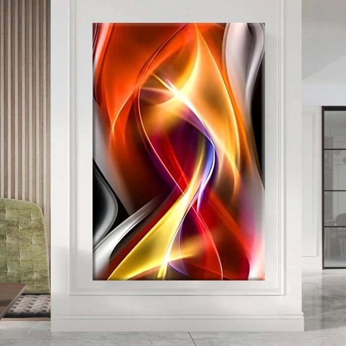 Mid century Modern abstract Tri-turé wall art original creation - Voila Vintage Studio