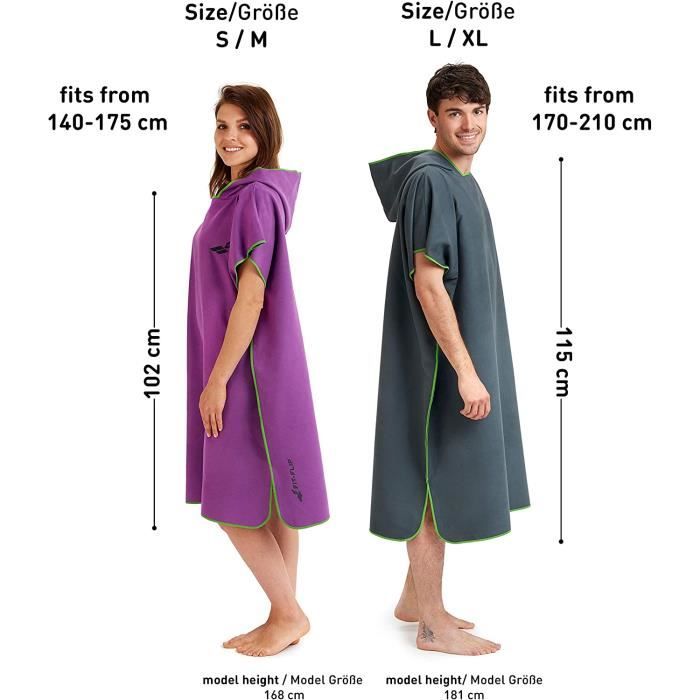 Fit-flip Poncho Piscine Microfibre – Serviette Adulte Compacte